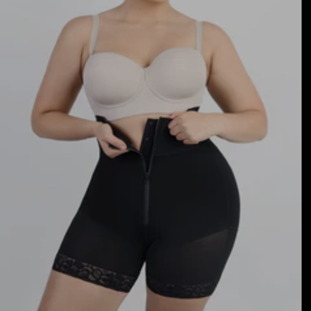 Black High-Waisted Shapewear Shorts
